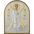 Икона Святого Андрея Первозванного. Шелкография, оклад в серебре. Основание из пластика.
