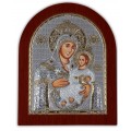 Икона Божьей Матери Вифлеемская. Шелкография, оклад в серебре. Основание из дерева.